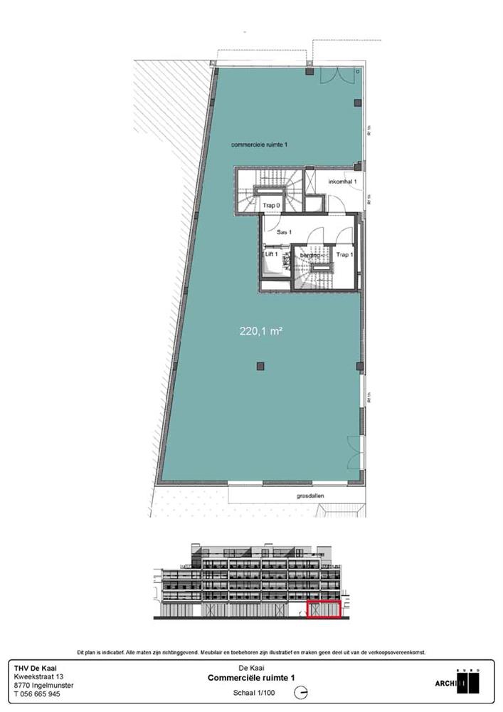 Mooie kantoorruimte met grote zichtbaarheid aan de jachthaven naast de VDAB