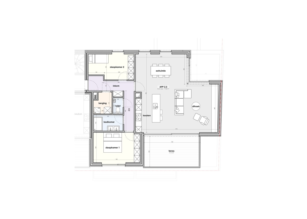 Ardooie - Residentie De Monseigneur - Appartement 2.3